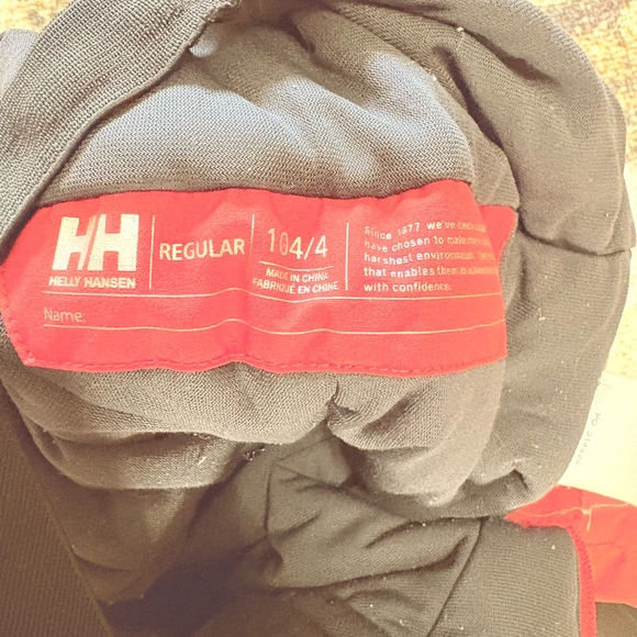 Helly Hansen Red and Black Snow Bib Size 4 - Picture 4 of 9